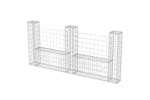 vidaXL 142546 Gabion Basket U-shape Galvanised Steel 240x20x100cm vidaXL 142546 Gabion Basket U-shape Galvanised Steel 240x20x100cm