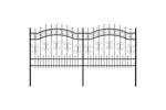 vidaXL 151085 Garden Fence With Spear Top Black 140cm Powder-coated Steel vidaXL 151085 Garden Fence With Spear Top Black 140cm Powder-coated Steel
