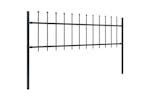 vidaXL 277594 Garden Fence With Spear Top Steel 3.4x0.6 M Black vidaXL 277594 Garden Fence With Spear Top Steel 3.4x0.6 M Black