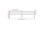 vidaXL 277594 Garden Fence With Spear Top Steel 3.4x0.6 M Black vidaXL 277594 Garden Fence With Spear Top Steel 3.4x0.6 M Black