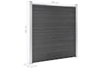 vidaXL 3070429 Fence Panel Set Wpc 353x186cm Black vidaXL 3070429 Fence Panel Set Wpc 353x186cm Black
