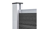 vidaXL 3070429 Fence Panel Set Wpc 353x186cm Black vidaXL 3070429 Fence Panel Set Wpc 353x186cm Black