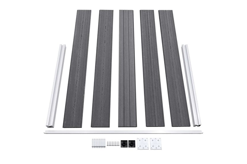 vidaXL 3053248 Garden Fence Wpc 526x106cm Grey vidaXL 3053248 Garden Fence Wpc 526x106cm Grey