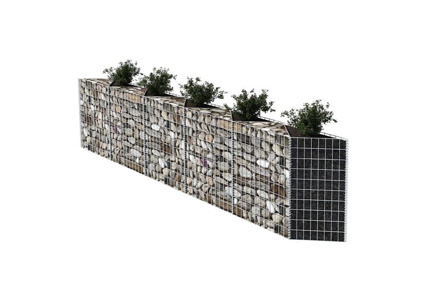 vidaXL 142537 Gabion Basket Galvanised Steel 300x30x100cm vidaXL 142537 Gabion Basket Galvanised Steel 300x30x100cm