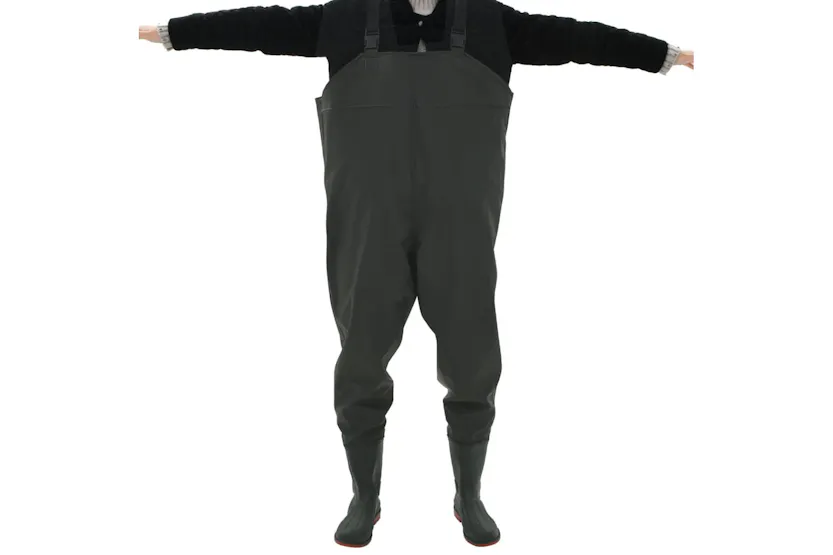 vidaXL 133659 Wading Pants With Boots Green Size 44 vidaXL 133659 Wading Pants With Boots Green Size 44