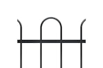 vidaXL 277661 Garden Fence With Hoop Top Steel 10.2x1 M Black vidaXL 277661 Garden Fence With Hoop Top Steel 10.2x1 M Black