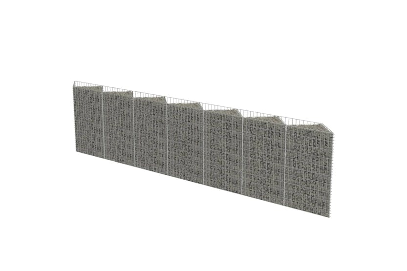 vidaXL 143571 Gabion Wall Galvanised Steel 450x30x100cm vidaXL 143571 Gabion Wall Galvanised Steel 450x30x100cm