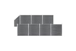 vidaXL 3053239 Wpc Fence Set 7 Square + 1 Slanted 1311x186cm Grey vidaXL 3053239 Wpc Fence Set 7 Square + 1 Slanted 1311x186cm Grey