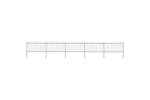 vidaXL 277660 Garden Fence With Hoop Top Steel 8.5x1 M Black vidaXL 277660 Garden Fence With Hoop Top Steel 8.5x1 M Black