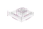 vidaXL 141625 Gabion Planter Galvanised Steel 120x120x20 vidaXL 141625 Gabion Planter Galvanised Steel 120x120x20