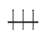 vidaXL 277628 Garden Fence With Spear Top Steel 15.3x1.2 M Black vidaXL 277628 Garden Fence With Spear Top Steel 15.3x1.2 M Black