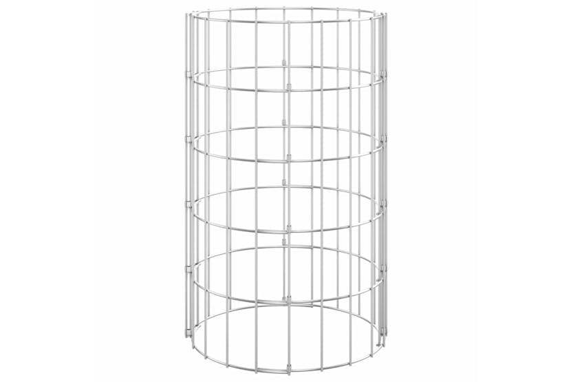 vidaXL 152011 Circular Gabion Pole Galvanised Steel ÃÂ30x50cm vidaXL 152011 Circular Gabion Pole Galvanised Steel ÃÂ30x50cm