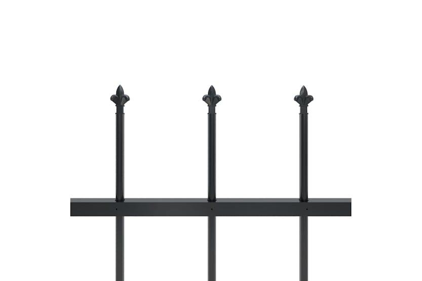 vidaXL 277601 Garden Fence With Spear Top Steel 15.3x0.6 M Black vidaXL 277601 Garden Fence With Spear Top Steel 15.3x0.6 M Black