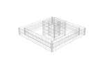 vidaXL 141625 Gabion Planter Galvanised Steel 120x120x20 vidaXL 141625 Gabion Planter Galvanised Steel 120x120x20