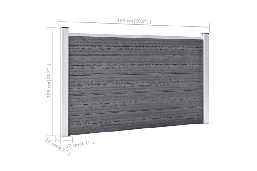 vidaXL 3053247 Garden Fence Wpc 353x106cm Grey vidaXL 3053247 Garden Fence Wpc 353x106cm Grey