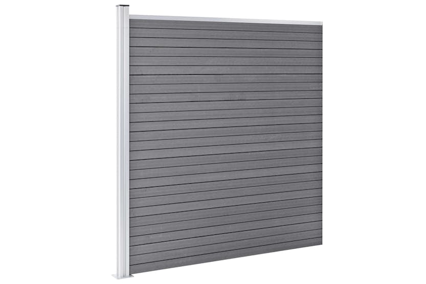 vidaXL 3053239 Wpc Fence Set 7 Square + 1 Slanted 1311x186cm Grey vidaXL 3053239 Wpc Fence Set 7 Square + 1 Slanted 1311x186cm Grey