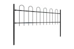 vidaXL 277645 Garden Fence With Hoop Top Steel 13.6x0.6 M Black vidaXL 277645 Garden Fence With Hoop Top Steel 13.6x0.6 M Black