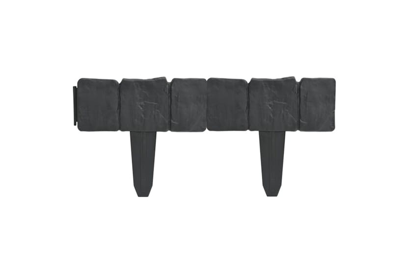 vidaXL 40917 Plastic Garden / Lawn Fence Stone Look 41 Pcs 10 M vidaXL 40917 Plastic Garden / Lawn Fence Stone Look 41 Pcs 10 M