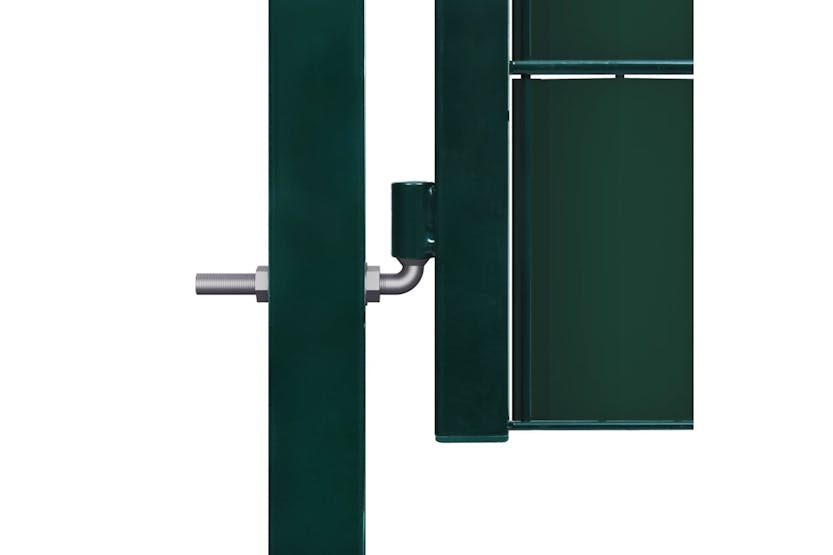 vidaXL 145229 Fence Gate Pvc And Steel 100x124cm Green vidaXL 145229 Fence Gate Pvc And Steel 100x124cm Green