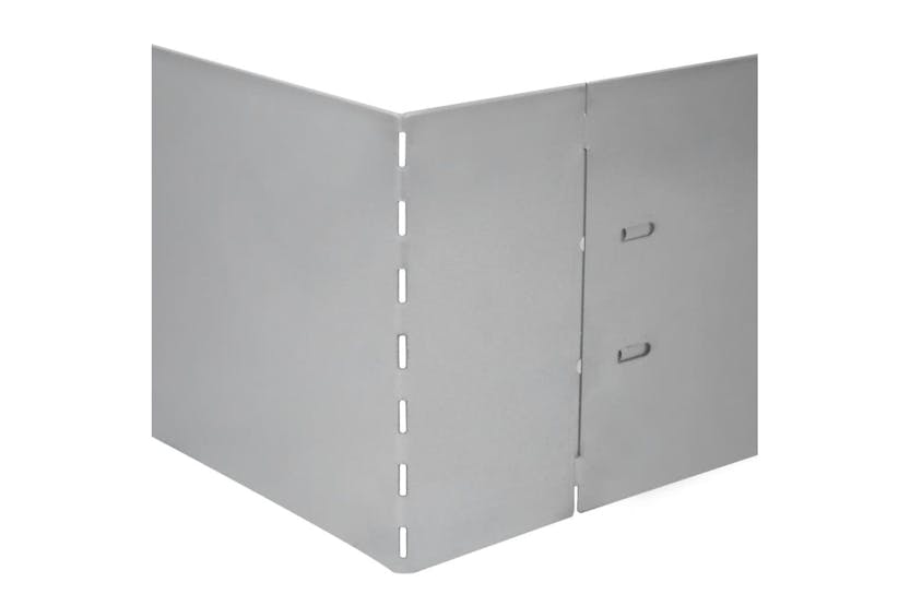 vidaXL 271784 Set Of 20 Flexible Lawn Fence Galvanised Steel 100 X 14cm vidaXL 271784 Set Of 20 Flexible Lawn Fence Galvanised Steel 100 X 14cm