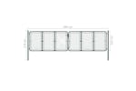 vidaXL 144416 Garden Gate Steel 400x125cm Green vidaXL 144416 Garden Gate Steel 400x125cm Green