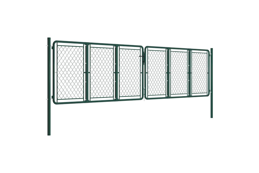 vidaXL 144416 Garden Gate Steel 400x125cm Green vidaXL 144416 Garden Gate Steel 400x125cm Green