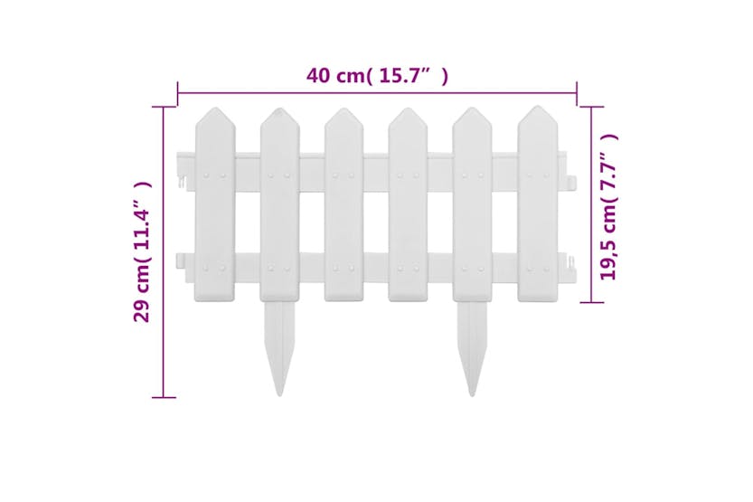 vidaXL 48616 Lawn Edgings 25 Pcs White 10 M Pp vidaXL 48616 Lawn Edgings 25 Pcs White 10 M Pp