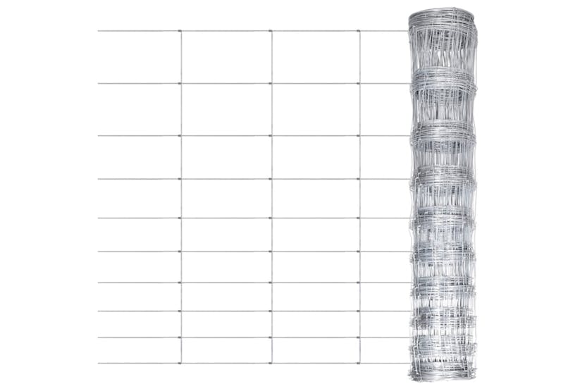 vidaXL 149501 Garden Fence Galvanised Steel 50x1.2 M Silver vidaXL 149501 Garden Fence Galvanised Steel 50x1.2 M Silver