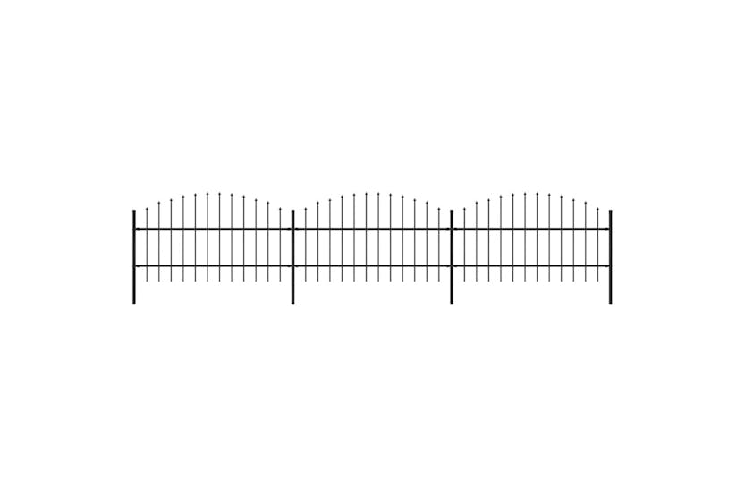 vidaXL 277714 Garden Fence With Spear Top Steel vidaXL 277714 Garden Fence With Spear Top Steel