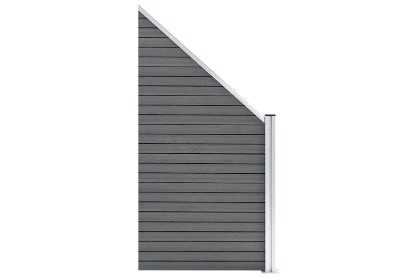 vidaXL 3053239 Wpc Fence Set 7 Square + 1 Slanted 1311x186cm Grey vidaXL 3053239 Wpc Fence Set 7 Square + 1 Slanted 1311x186cm Grey