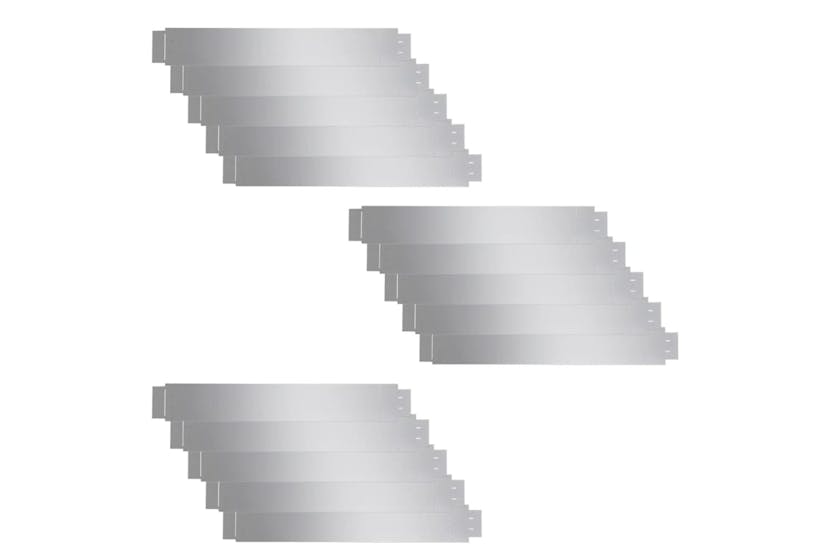 vidaXL 271783 Set Of 15 Flexible Lawn Fence Galvanised Steel 100 X 14cm vidaXL 271783 Set Of 15 Flexible Lawn Fence Galvanised Steel 100 X 14cm