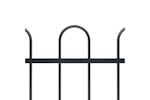 vidaXL 277641 Garden Fence With Hoop Top Steel 6.8x0.6 M Black vidaXL 277641 Garden Fence With Hoop Top Steel 6.8x0.6 M Black