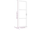vidaXL 350560 Interior Door 76x201.5cm Black Esg Glass And Aluminium vidaXL 350560 Interior Door 76x201.5cm Black Esg Glass And Aluminium