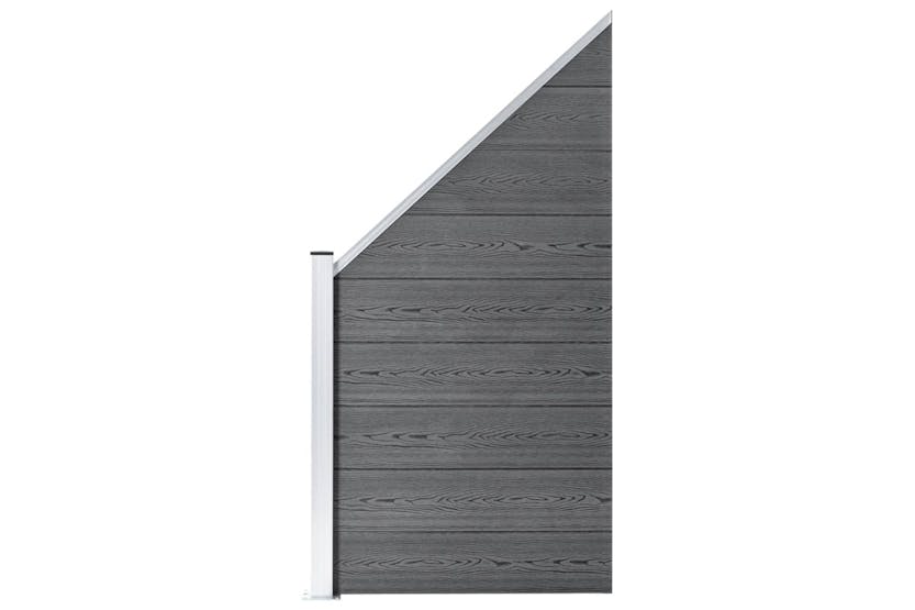 vidaXL 3054431 Wpc Fence Set 1 Square + 1 Slanted 273x186cm Grey vidaXL 3054431 Wpc Fence Set 1 Square + 1 Slanted 273x186cm Grey