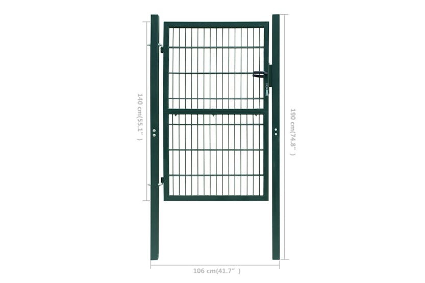 vidaXL 141750 2d Fence Gate (single) Green 106 X 190cm vidaXL 141750 2d Fence Gate (single) Green 106 X 190cm