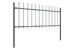 vidaXL 277605 Garden Fence With Spear Top Steel 6.8x0.8 M Black vidaXL 277605 Garden Fence With Spear Top Steel 6.8x0.8 M Black
