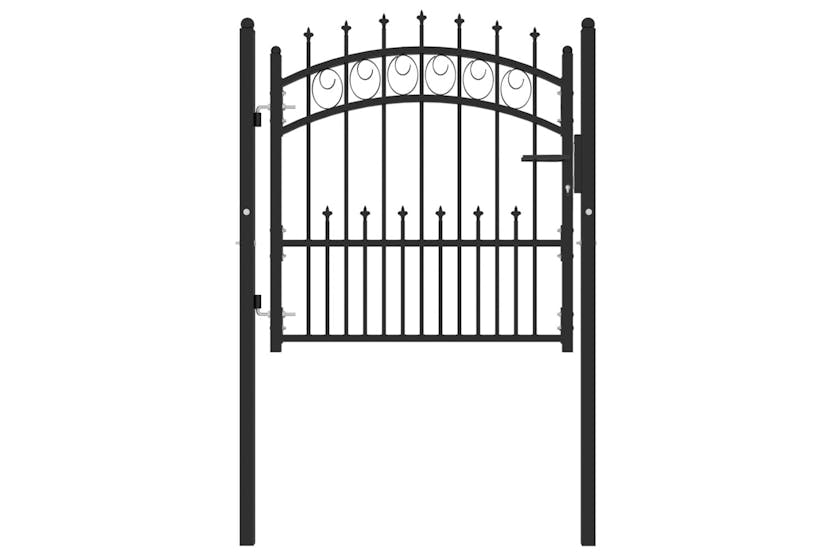 vidaXL 146388 Fence Gate With Spikes Steel 100x100cm Black vidaXL 146388 Fence Gate With Spikes Steel 100x100cm Black