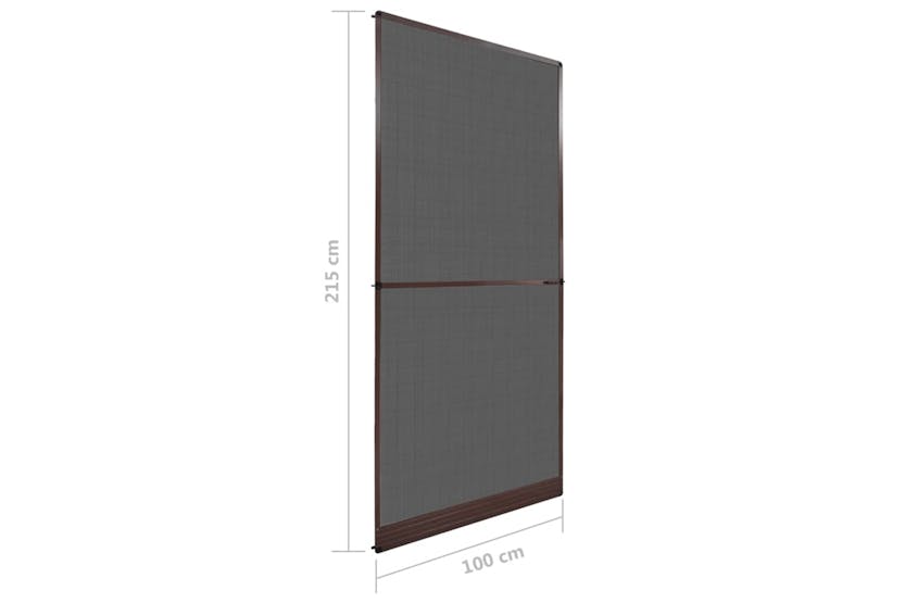 vidaXL 141564 Brown Hinged Insect Screen For Doors 100 X 215cm vidaXL 141564 Brown Hinged Insect Screen For Doors 100 X 215cm