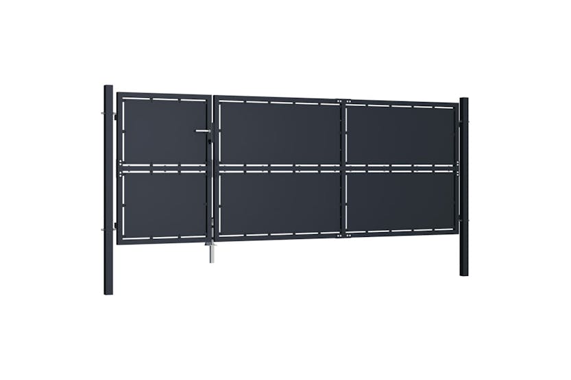 vidaXL 144537 Garden Gate Steel 350x125cm Anthracite vidaXL 144537 Garden Gate Steel 350x125cm Anthracite