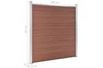 vidaXL 49066 Garden Fence Wpc 180x186cm Brown vidaXL 49066 Garden Fence Wpc 180x186cm Brown