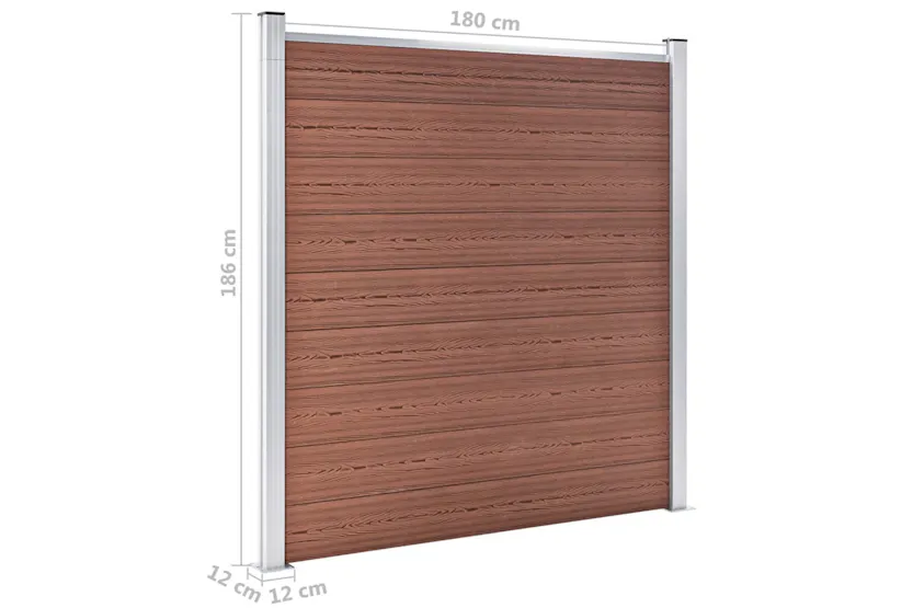 vidaXL 49066 Garden Fence Wpc 180x186cm Brown vidaXL 49066 Garden Fence Wpc 180x186cm Brown