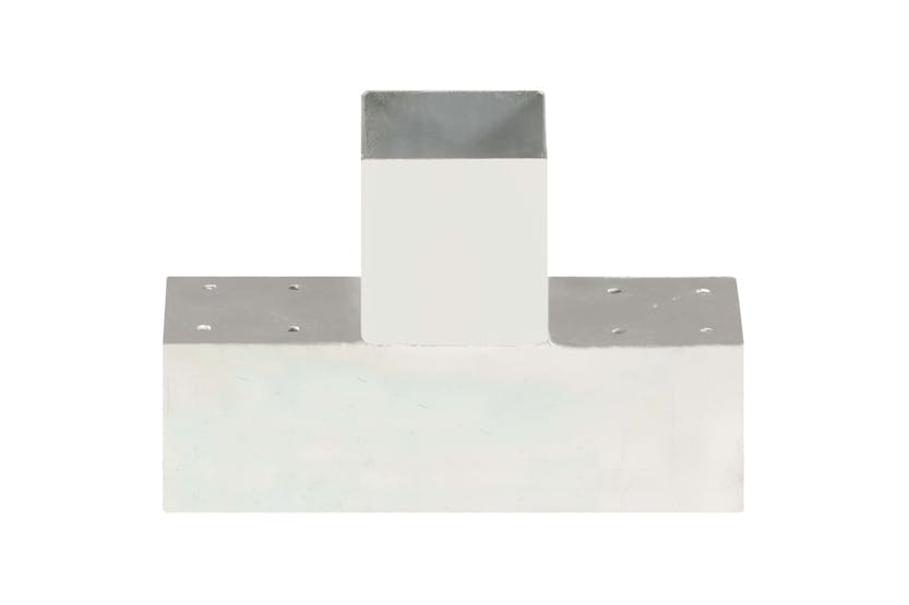 vidaXL 145472 Post Connectors 4 Pcs T Shape Galvanised Metal 91x91mm vidaXL 145472 Post Connectors 4 Pcs T Shape Galvanised Metal 91x91mm