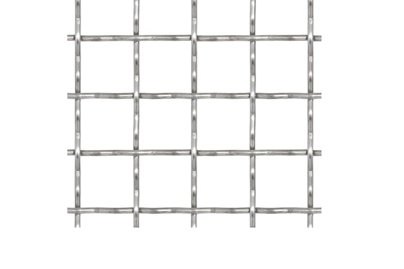 vidaXL 142288 Crimped Garden Wire Fence Stainless Steel 50x50cm 21x21x2.5mm vidaXL 142288 Crimped Garden Wire Fence Stainless Steel 50x50cm 21x21x2.5mm