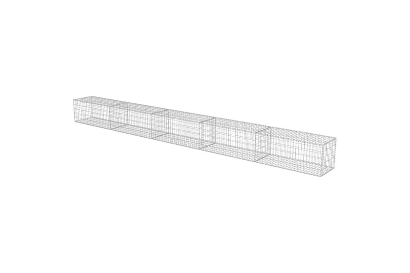 vidaXL 143581 Gabion Wall With Covers Galvanised Steel 600x50x50cm vidaXL 143581 Gabion Wall With Covers Galvanised Steel 600x50x50cm