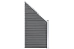 vidaXL 3054431 Wpc Fence Set 1 Square + 1 Slanted 273x186cm Grey vidaXL 3054431 Wpc Fence Set 1 Square + 1 Slanted 273x186cm Grey