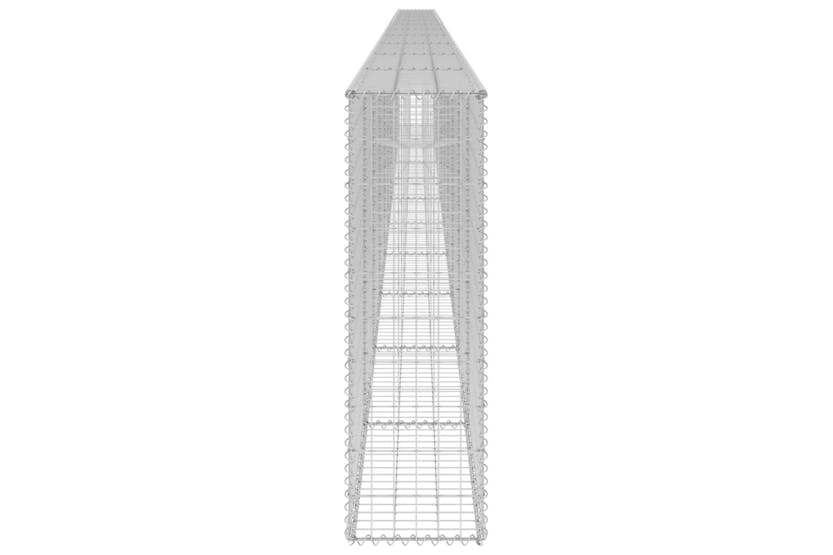 vidaXL 147817 Gabion Wall With Covers Galvanised Steel 900x30x100cm vidaXL 147817 Gabion Wall With Covers Galvanised Steel 900x30x100cm