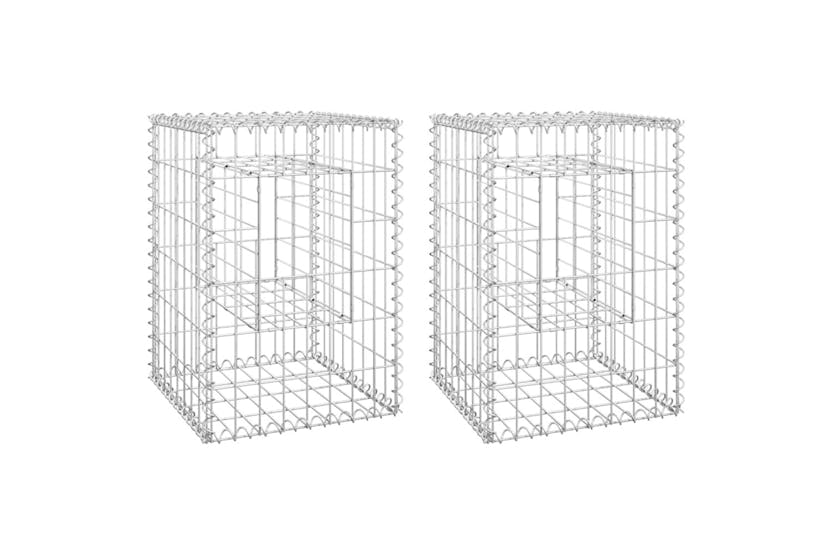 vidaXL 151259 Gabion Basket Posts 2 Pcs 40x40x60cm Iron vidaXL 151259 Gabion Basket Posts 2 Pcs 40x40x60cm Iron
