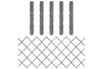 vidaXL 316425 Trellis Fences 5 Pcs Grey Solid Firwood 180x80cm vidaXL 316425 Trellis Fences 5 Pcs Grey Solid Firwood 180x80cm