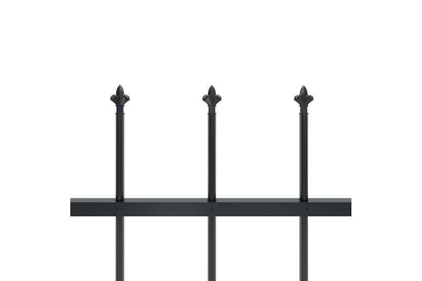 vidaXL 277609 Garden Fence With Spear Top Steel 13.6x0.8 M Black vidaXL 277609 Garden Fence With Spear Top Steel 13.6x0.8 M Black