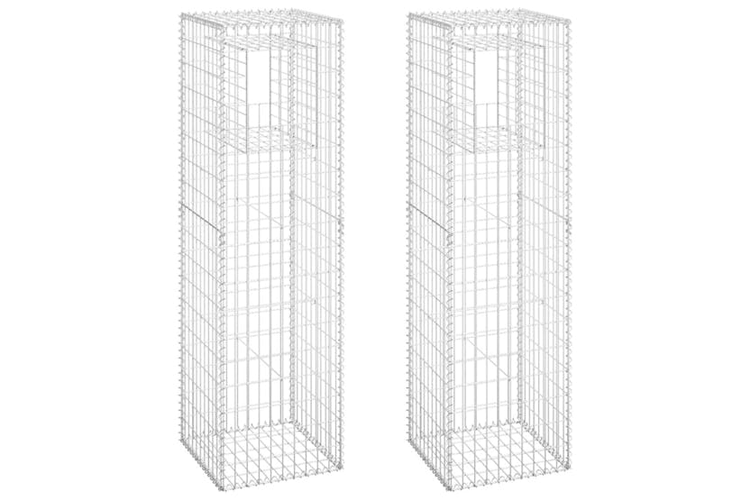 vidaXL 151273 Gabion Basket Posts 2 Pcs 50x50x180cm Iron vidaXL 151273 Gabion Basket Posts 2 Pcs 50x50x180cm Iron